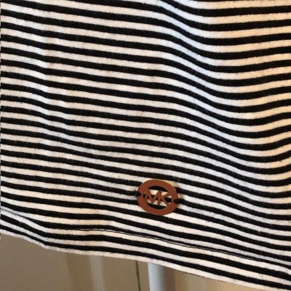 Michael Kors Cold Shoulder Striped Top L - Picture 3 of 5